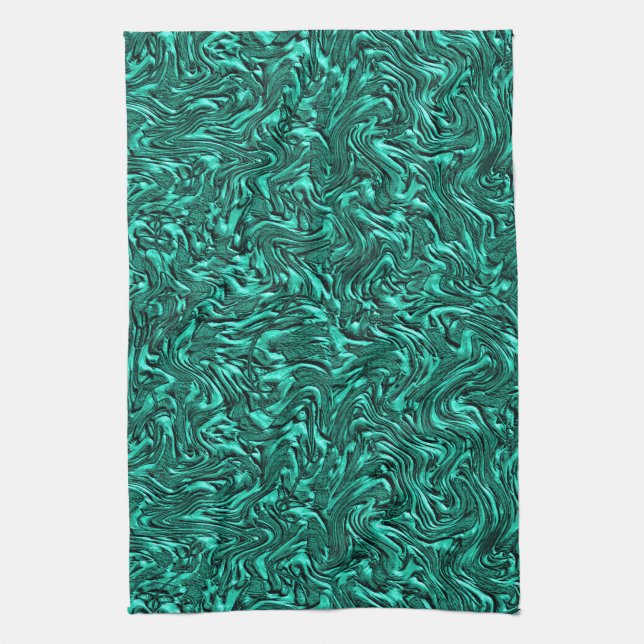 Looking like jade green textured of wall tea towel (Vertical)