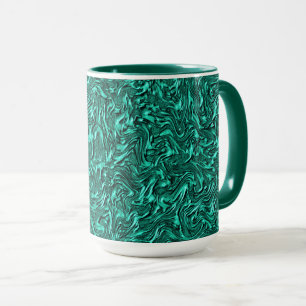Looking like jade green textured painting mug