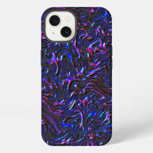 Looking like pink and blue textured of wall iPhone 13 case