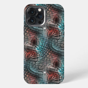 Looking like reptile skin through hammered glass iPhone 13 pro max case