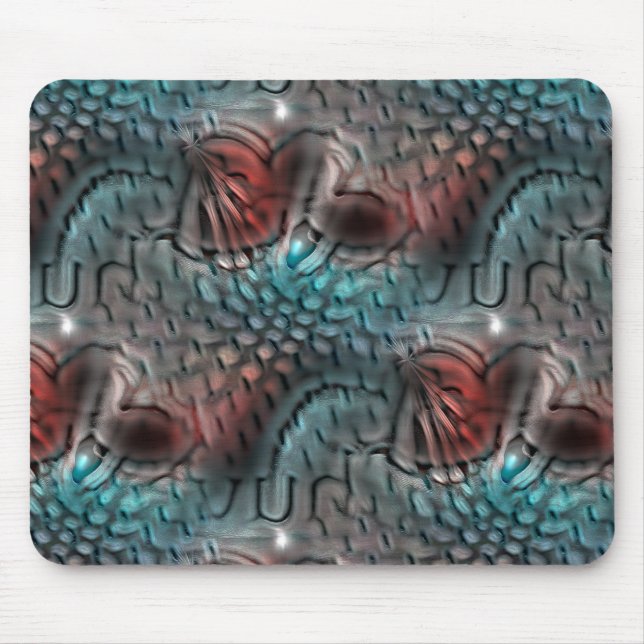 Looking like reptile skin through hammered glass   mouse pad (Front)