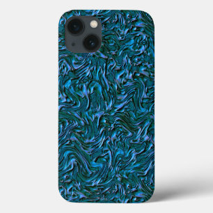 Looking like royal or cadet blue textured of wall iPhone 13 case