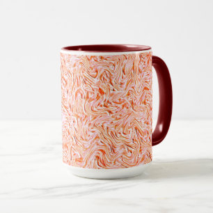 Looking like textured of wall, salmon colour mug