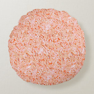Looking like textured of wall, salmon colour round cushion
