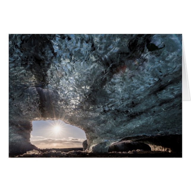 Looking out an ice cave, Iceland (Front Horizontal)