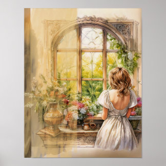 Looking out my window poster