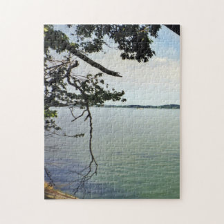 Looking out over the Calm Lake Through the Trees Jigsaw Puzzle
