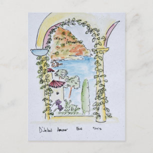 Looking out to the Mediterranean   Eze, France Postcard