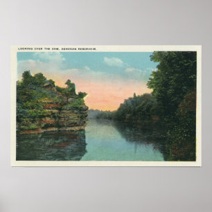 Looking over the Ashokan Reservoir Dam Poster