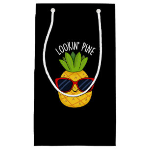 Looking Pine Funny Pineapple Pun Dark BG Small Gift Bag