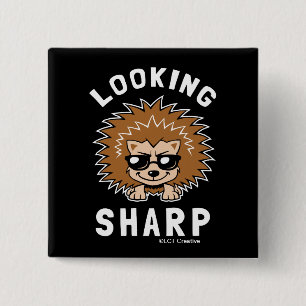 Looking Sharp 15 Cm Square Badge
