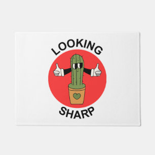 Looking Sharp Cactus Pun Doormat