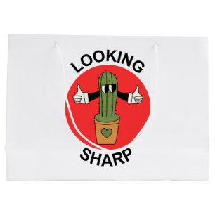 Looking Sharp Cactus Pun Large Gift Bag