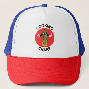 Looking Sharp Cactus Pun Trucker Hat