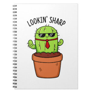 Looking Sharp Cute Cactus Pun Notebook
