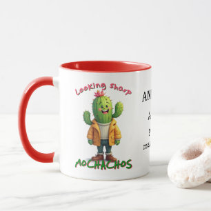 Looking sharp mochachos, cactus lover custom mug