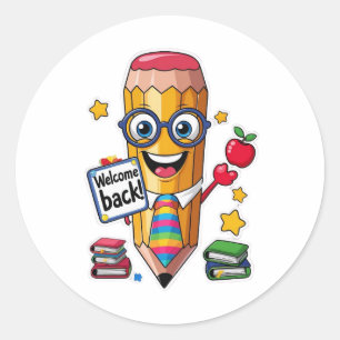 Looking Sharp – Welcome Back! Classic Round Sticker