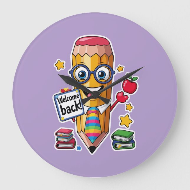 Looking Sharp – Welcome Back! Large Clock (Front)