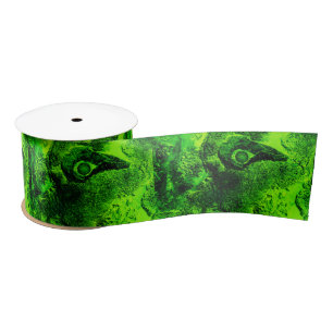 looking to green satin ribbon