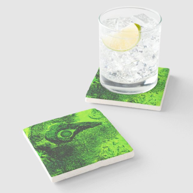 looking to green stone coaster (Side)