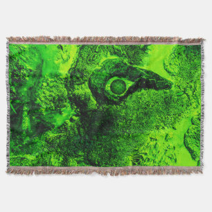 looking to green throw blanket