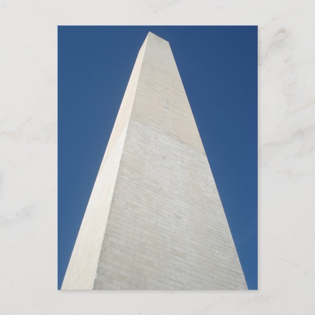 Looking up at the Washington Monument Postcard (Front)