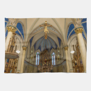 Looking Up St Peter Altar Tea Towel