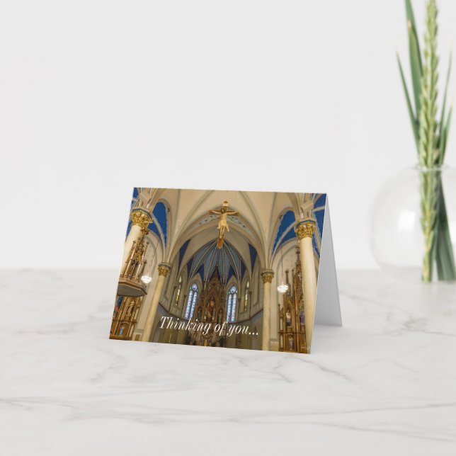 Looking Up St Peter Altar Thinking Of You Card (Front)
