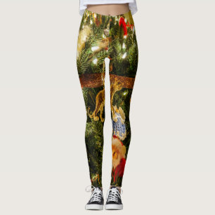 Looking Up The Christmas Tree Leggings