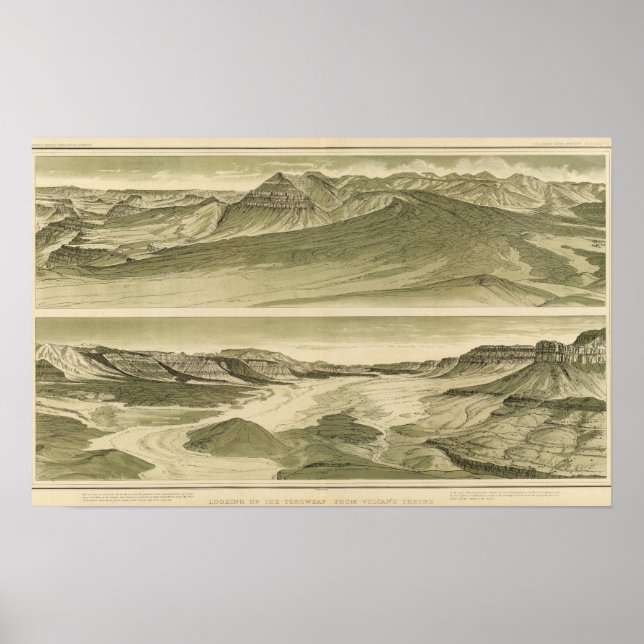 Looking up the Toroweap from Vulcan's Throne Poster (Front)