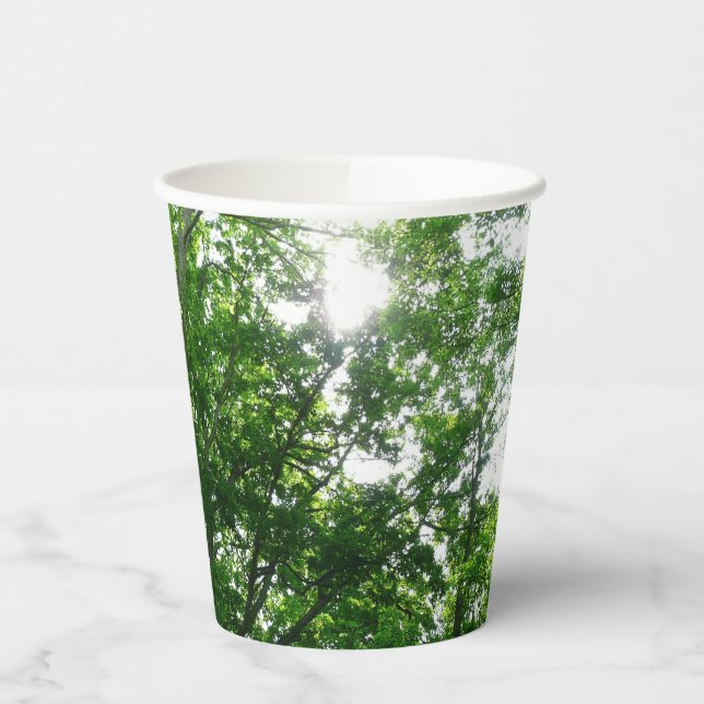 Looking Up to Summer Trees Paper Cups (Left)