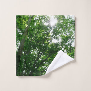 Looking Up to Summer Trees Wash Cloth