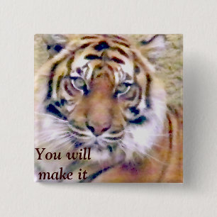 Looking & Waiting_ 15 Cm Square Badge