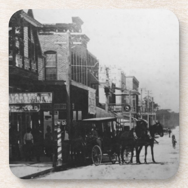 Looking West On Flagler Street Coaster (Front)