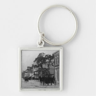 Looking West On Flagler Street Key Ring