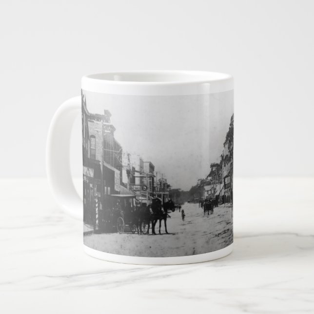 Looking West On Flagler Street Large Coffee Mug (Front Left)