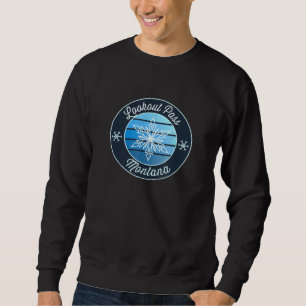Lookout Pass Montana Mo Ski Souvenir Snow Graphic Sweatshirt