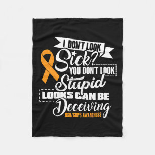 Looks Can Be Deceiving Rsdcrps Awareness Fleece Blanket