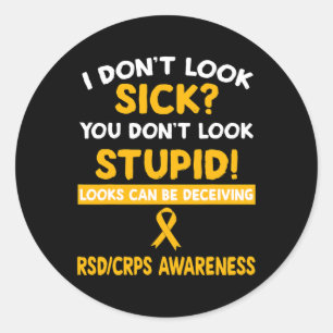 Looks Can Be Deceiving Rsdcrps Awareness T  Classic Round Sticker