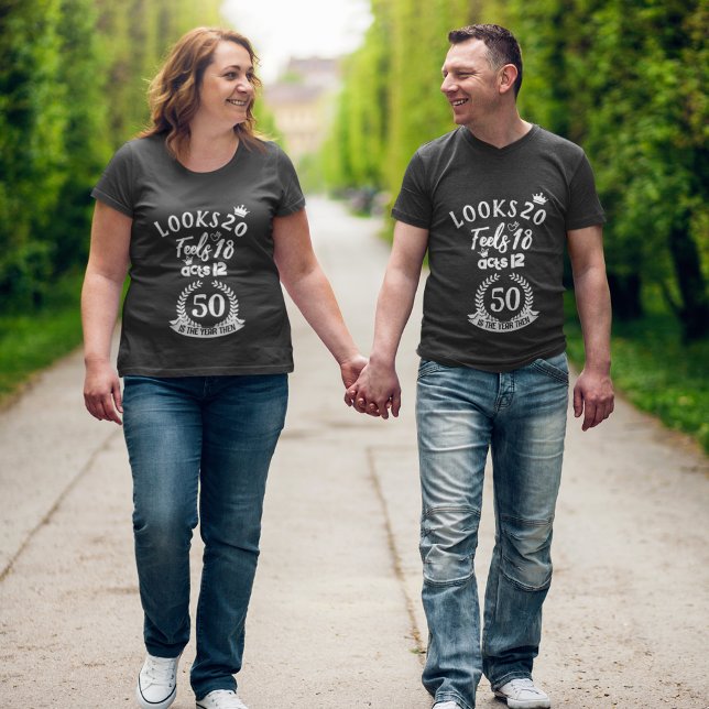 Looks Feels Funny Real Age Adult Birthday Gift T-Shirt (Creator Uploaded)