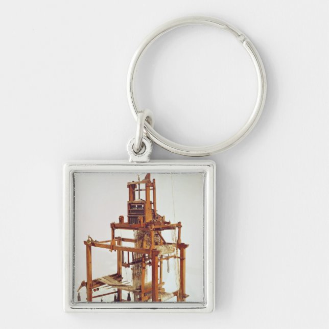 Loom designed by Joseph Marie Jacquard Key Ring (Front)