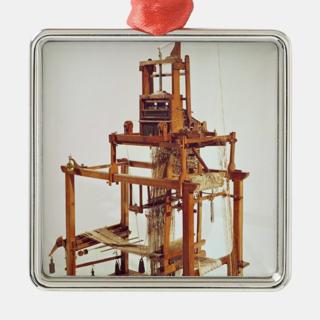 Loom designed by Joseph Marie Jacquard Metal Tree Decoration (Front)