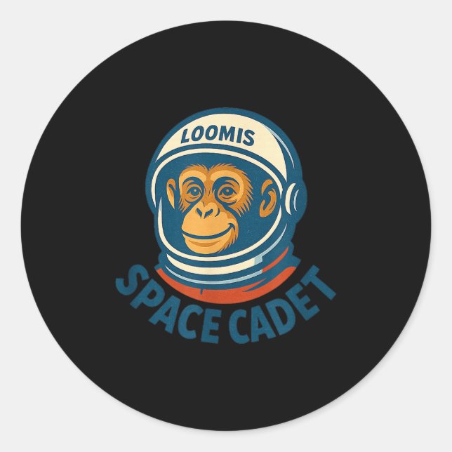 Loomis Space Cadet  Classic Round Sticker (Front)
