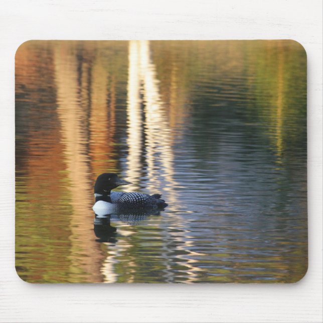 Loon at sunrise mouse pad (Front)