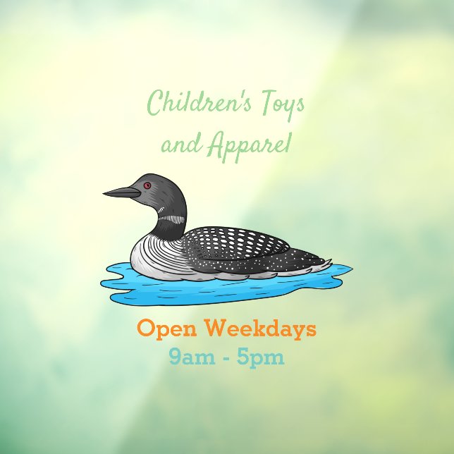 Loon bird cartoon illustration (Sheet 3)