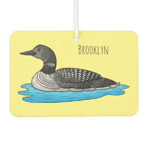 Loon bird cartoon illustration car air freshener