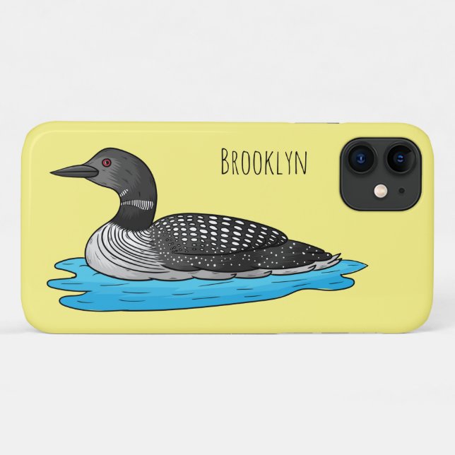 Loon bird cartoon illustration  Case-Mate iPhone case (Back (Horizontal))