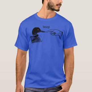 Loon Boop with Pointing Hand Human Water Bird Loon T-Shirt