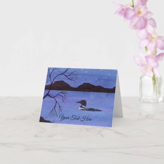 Loon Card (Orchid)