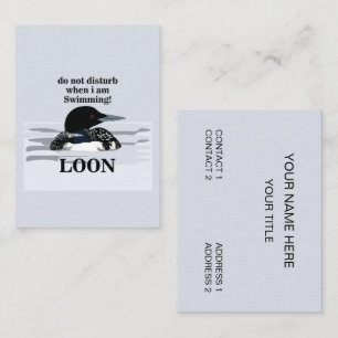 Loon Common Loon Bird Lake Business Card